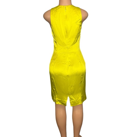 Chado Ralph Rucci Dress Chartreuse Green Shift Dress - Picture 6 of 9